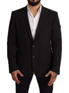 Dolce & Gabbana Black Slim Fit Coat Jacket Martini Blazer In Black