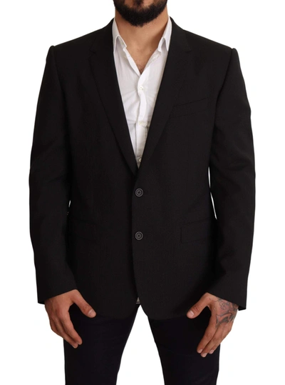 Dolce & Gabbana Black Striped Martini Jacket Blazer