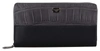 DOLCE & GABBANA BLACK ZIP AROUND CONTINENTAL CLUTCH LEATHER WALLET