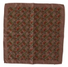 DOLCE & GABBANA BROWN CARROTS PRINT SILK HANDKERCHIEF