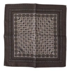 DOLCE & GABBANA BROWN SILK POCKET SQUARE HANDKERCHIEF SCARF