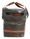 Dolce & Gabbana Cotton Men Large Fabric Green Shopping Tote Bag In Green