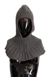 Dolce & Gabbana Gray 100% Cashmere Knitted Wrap One Size Scarf In Gray