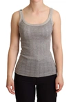 DOLCE & GABBANA GRAY COTTON MODAL CANOTTA TANK TOP T-SHIRT