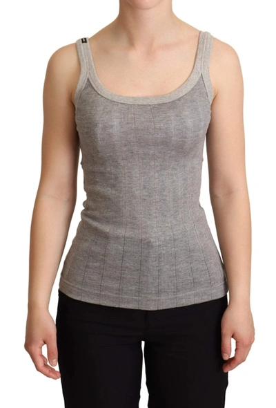 Dolce & Gabbana Grey Cotton Modal Canotta Tank Top T-shirt