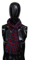 MISSONI DOLCE & GABBANA MULTICOLOR CHECK WOOL UNISEX NECK WRAP SHAWL