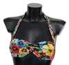 DOLCE & GABBANA MULTICOLOR FLORAL PRINT SWIMWEAR BIKINI TOPS