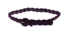 DOLCE & GABBANA PURPLE COTTON GOLD LOGO WAIST BELT