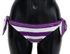 DOLCE & GABBANA PURPLE WHITE STRIPES BEACHWEAR BIKINI BOTTOM