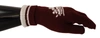 Dolce & Gabbana Elegant Red Cashmere Gloves With Crown Motif In Red