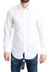 DOLCE & GABBANA WHITE COTTON LONG SLEEVES FORMAL SHIRT