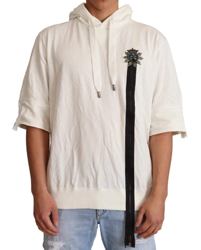 Dolce & Gabbana White Hooded Limited Edition Jumper