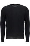 Drumohr Superfine Merino Wool Sweater In Black