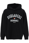 Dsquared2 Bromance-print Logo Hoodie In Black
