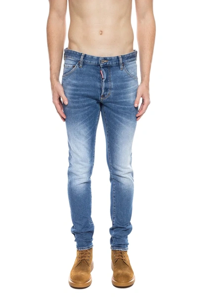Dsquared2 Blue Cotton Men's Distressed Jean
