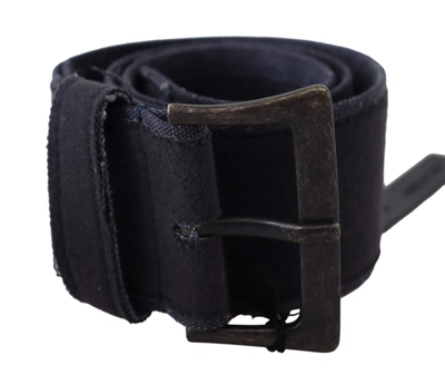 ERMANNO SCERVINO BLACK LEATHER WIDE BUCKLE WAIST LUXURY BELT