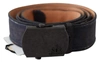 ERMANNO SCERVINO BLUE LEATHER RATCHET BUCKLE BELT