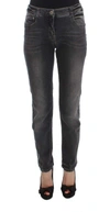 Ermanno Scervino Gray Wash Cotton Blend Stretch Jeans Pants In Gray
