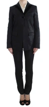 EXTE BLACK ONE BUTTON THREE PIECE SUIT