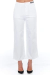 Frankie Morello High Waisted Multipockets Jeans & Pant In White