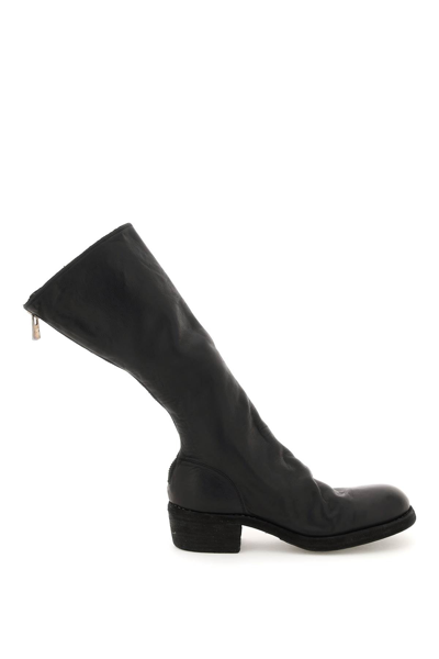 Guidi Leather Mid-calf Boots In Black