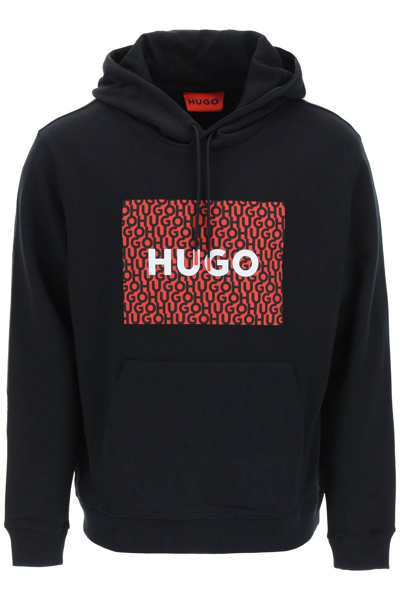 Hugo New Logo Hoodie In Black