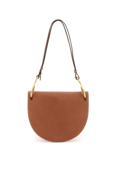 Il Bisonte Leather Shoulder Bag In Brown