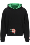 Kenzo Embroidered-motif Cotton Hoodie In Multicolor