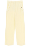 Kenzo Flared Cropped Pants In White