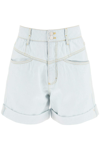 Kenzo High-waisted Denim Shorts In Blue