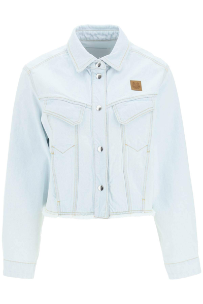 Kenzo Organic Cotton Denim Jacket In Blue