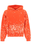 Liberal Youth Ministry Bleached Cotton-jersey Hooded Sweatshirt In Red