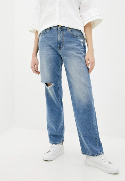 Love Moschino Five Pockets Design Button Closure Jeans & Pant In Blue