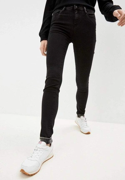 Love Moschino High Waist Zip And Button Closure Jeans & Trouser In Black