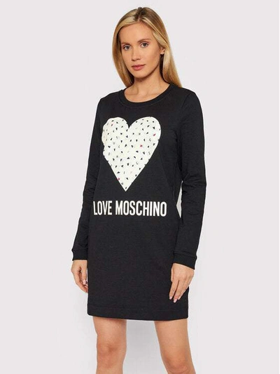 Love Moschino Brand Design Dress In Black
