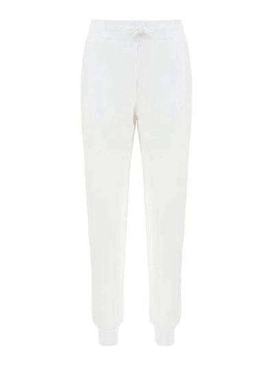 Love Moschino Chic Cotton Pants With Rainbow Women's Accents In White