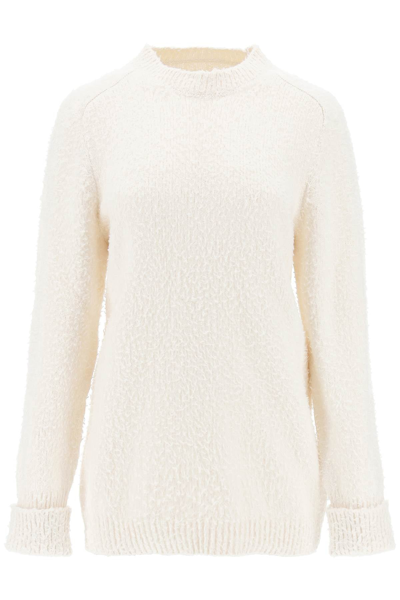 Maison Margiela Pilling Effect Knit Sweater In White