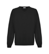 Malo Black Cashmere Crewneck Pullover In Black