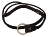 Mila Schön Elegant Skinny Leather Fashion Belt In Black