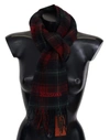 Missoni Elegant Check Wool Scarf With Logo Embroidery In Black