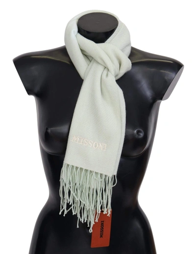 Missoni Multicolor Lined Cashmere Unisex Wrap Scarf In Brown