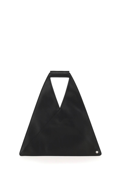 Mm6 Maison Margiela Mini Flat Japanese Bag In Black