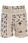 Msgm Paisley Pattern Bermuda In Multicolor