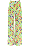 Msgm Floral Print Trousers In Multicolor