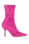 Paris Texas Suede Leather 'holly Mama' Ankle Boots In Pink Ruby