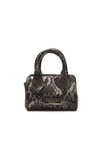 POMPEI DONATELLA LOGO-PLAQUE SNAKE TEXTURE HANDBAG