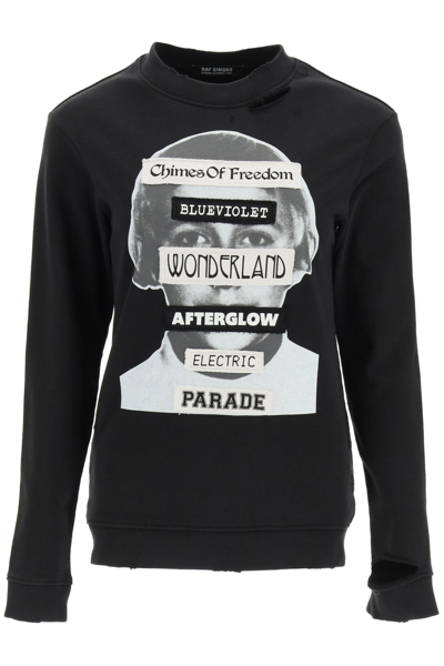 Raf Simons Chimes Of Freedom Sweatshirt In Black
