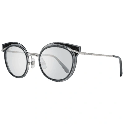 Swarovski Mirrored Oval Sunglasses In Grey