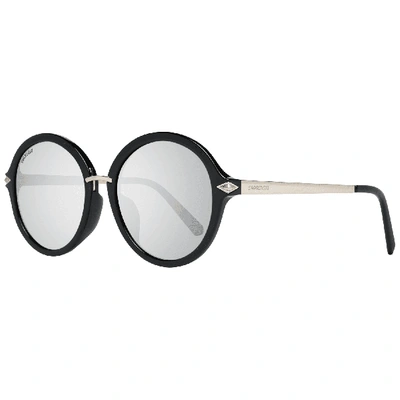 Swarovski Sk0184 Mirrored Oval Sunglasses In Black