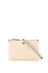 Tory Burch Kira Pebbled Leather Wallet Crossbody Bag In Black